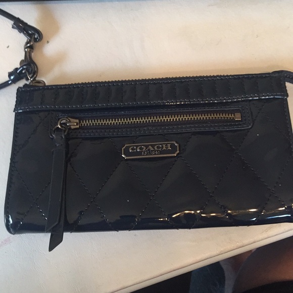 Navy Patent Coach Purse & Wallet Set - Picture 5 of 7